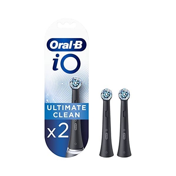 Oral-B iO Ultimate Clean, Embout, Pack de 2 Brossettes de Rechange, pour Brosse à Dents Électrique Jusqu’à 100 % d’éliminatio