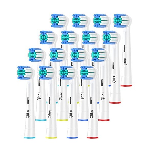 Qitizu Brossette de Rechange Compatible avec Braun Oral-b Brosse à Dents Electriques, Tete Brosse a Dent Pour Oral-b Pro Smar