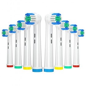 Têtes de brosse de rechange, 8 têtes de brosse à dents électriques de rechange pour Oral B Braun, compatibles avec Oral B Pro