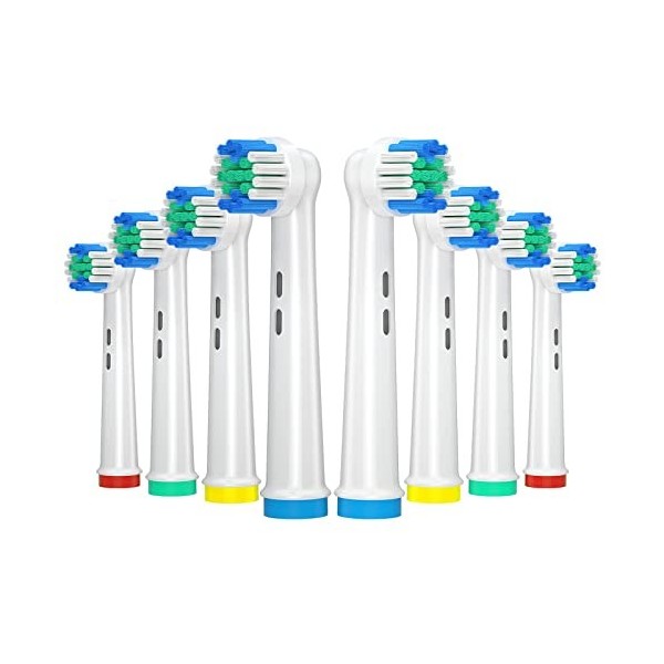 Têtes de brosse de rechange, 8 têtes de brosse à dents électriques de rechange pour Oral B Braun, compatibles avec Oral B Pro