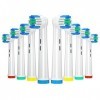 Têtes de brosse de rechange, 8 têtes de brosse à dents électriques de rechange pour Oral B Braun, compatibles avec Oral B Pro