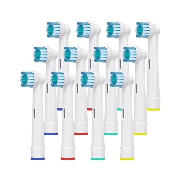 HSYTEK Têtes de Brosse à Dents de Rechange Compatibles avec Orale B Vitality 100, Pro, Genius X, Kids Brossettes 8 