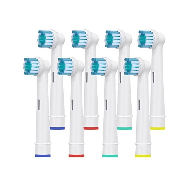 HSYTEK Têtes de Brosse à Dents de Rechange Compatibles avec Orale B Vitality 100, Pro, Genius X, Kids Brossettes 8 