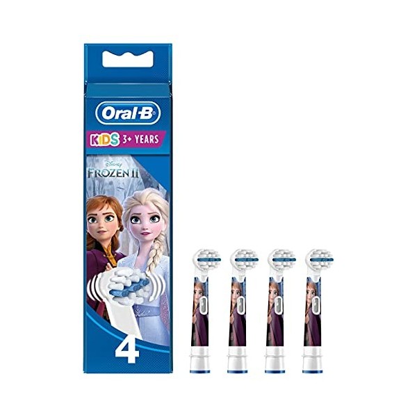 Oral-B Kids Disney Frozen Têtes de Brosse , pour Enfants à partir de 3 ans, 4 Pièces le produit peut différer de limage 