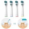 KongKay Lot de 8 têtes de brosse à dents de rechange pour Oralb Dual Clean, générique à double tête compatible avec brosse à 