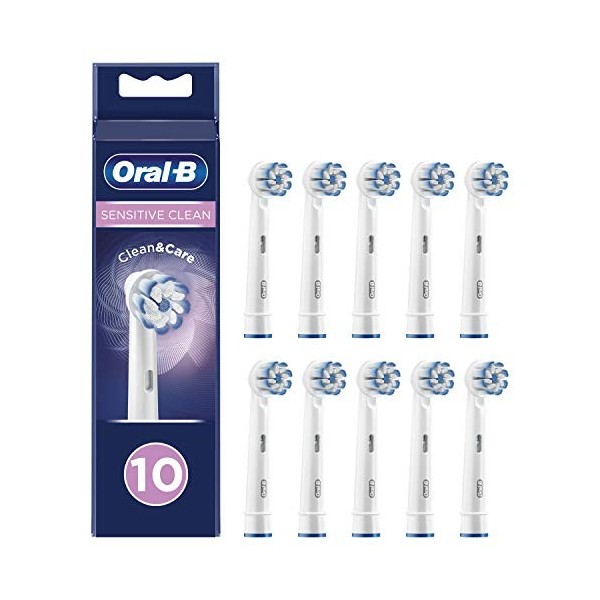 Oral-B Sensitive Clean Brossettes De Rechange Pour Brosse À Dents Électrique Format Spécial Boîte Aux Lettres, Pack De 8, Bla