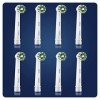 Oral-B Cross Action Clean Maximiser, Brossettes de rechange, Embout, Pack de 8 pour Brosse à Dents Électrique Format Spécial 