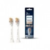 Philips Sonicare Lot de 2 têtes de brosses à dents électriques soniques A3 Premium All-in-One pour la santé complète, Blanc 