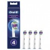 Oral-B 3D White - Lot de 4 têtes de rechange pour brosse à dents électrique avec technologie CleanMaximiser