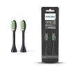 Philips One Lot 2 têtes de brosse à dents électrique, Noir intense Modèle BH1022/06 