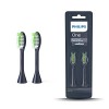 Philips One Lot 2 têtes de brosse à dents électrique, Noir intense Modèle BH1022/06 