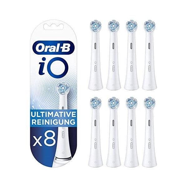 Oral-B iO Ultimate Clean Brossette Pour Brosse À Dents Électrique, Lot De 8, Convient À Une Boîte Aux Lettres