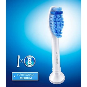 8x embouts demirdental pour Philips Sonicare Têtes de brosse de rechange, Medium, Blanc, HX6018