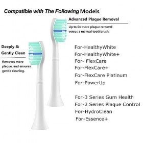 WEQNNM Têtes de Brosse à dents de Rechange Compatibles avec Philips brosse à dents,10 Têtes de Brosse Professionnelles