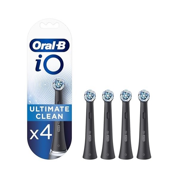 Oral-B iO Ultimate Clean Brossettes Noires, Noir, 4 Unité Lot de 1 