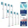 Wuyan Brossette de rechange Compatible avec Oral b Têtes de Brosse à Dents Electrique, 8 Precision Brossettes de rechange