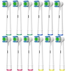 BELADENT brossettes de rechange compatible avec Oral B, Pack de 12, recharge tete brosse a dent électrique