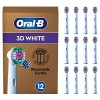 Oral-B Pro 3D White Brossettes pour Brosse à dents électriques, Pack De 12 Unités, Convient À Une Boîte Aux Lettres