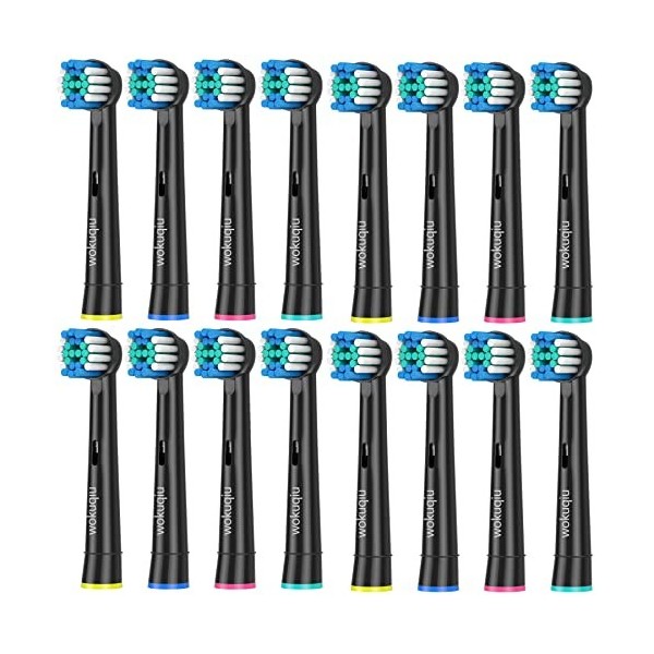 Wokuqiu Brossette de Rechange Compatibles avec Braun Oral-b Brosse à Dents Electrique, Têtes de Brosse Sensibles pour Pro Sma