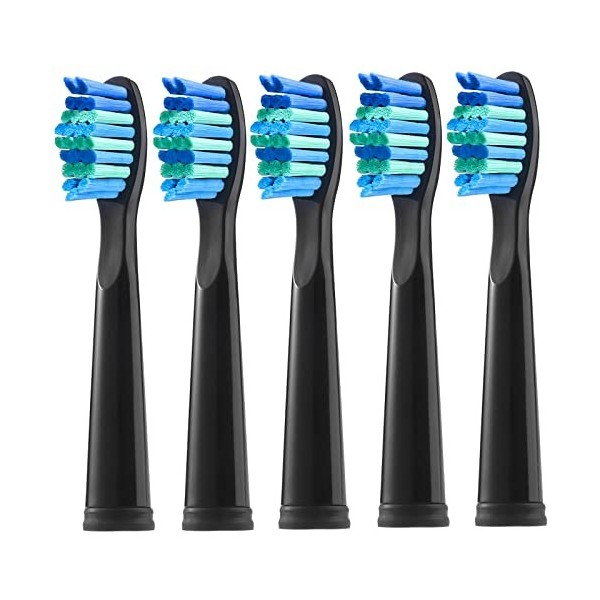 Teeteck Brossettes De Rechange Pour Fairywill,5 Pack Tête de brosse Pour Fairywill 507/508/515/551/917/959/2011/D1/D3/D7/D8 D