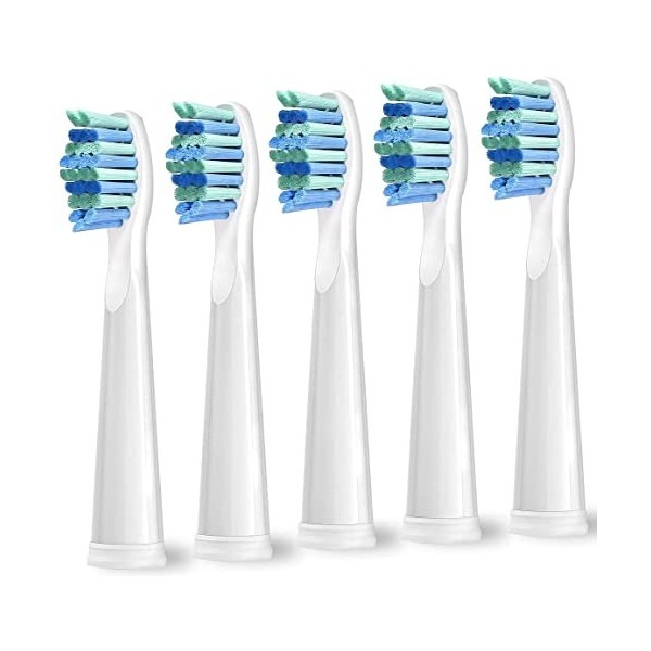 Teeteck Brossettes De Rechange Pour Fairywill,5 Pack Tête de brosse Pour Fairywill 507/508/515/551/917/959/2011/D1/D3/D7/D8 D