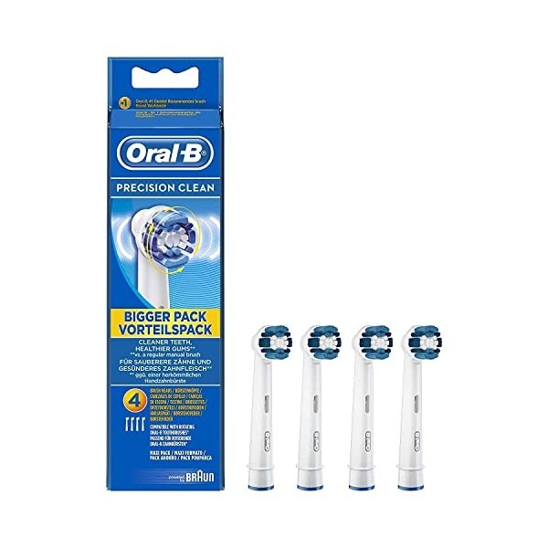 Oral-B Precision Clean Lot de 8 brossettes de rechange pour brosse à dents électrique avec poils CleanMaximiser pour un soin 