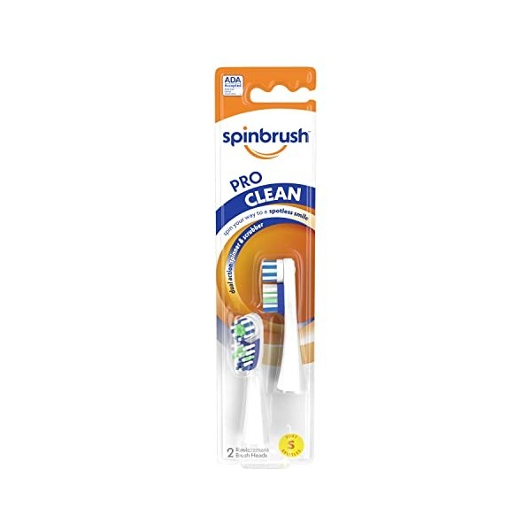 Spinbrush Pro Series Daily Clean Lot de 2 recharges pour brosse à dents