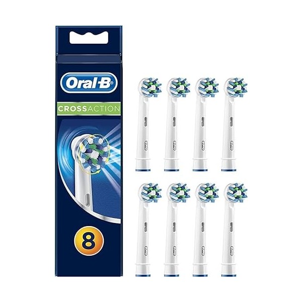 Oral-B EB50/8 Crossaction Lot de 8 têtes de brosse à dents Blanc