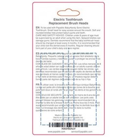 Papablic – Lot de 2 têtes de rechange pour brosse à dents électrique BabyHandy Sonic 18-36 mois