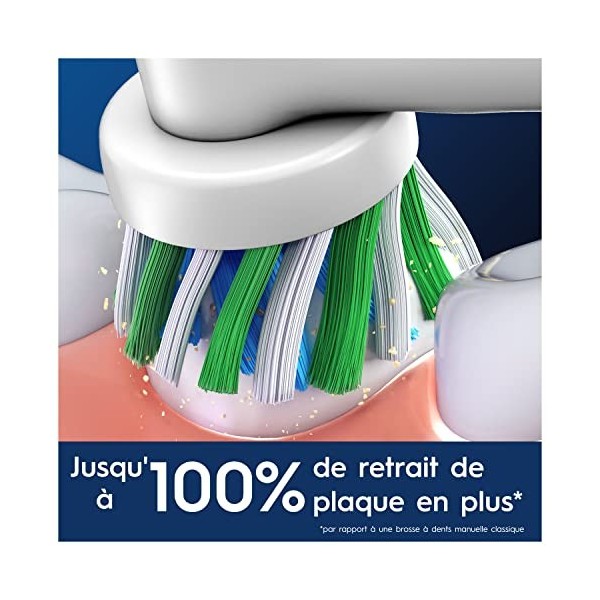 Oral-B Pro Cross Action Brossettes pour Brosse à dents électriques, Pack De 4 Unités