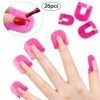 26pcs / Set Réutilisable Nail Art Guide Des Ongles De Doigts Couverture Stencil Vernis À Ongles Anti-éclaboussures Bouclier P