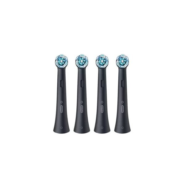 Oral-B iO Ultimate Clean Lot de 4 têtes de brosse à dents électrique à poils torsadés et coudés pour enlever la plaque dentai