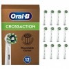 Oral-B Cross Action Brossette Pour Brosse À Dents Électrique, Lot De 12, Convient À Une Boîte Aux Lettres