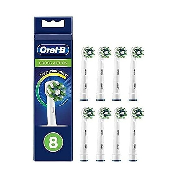 Oral-B CrossAction Lot de 10 brossettes de rechange pour brosse à dents électrique Noir