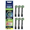 Oral-B CrossAction Black Edition Brush Heads with CleanMaximiser Bristles for Superior Cleaning, Pack of 6