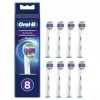 Oral-B 3D White, Pack de 8 Brossettes de Rechange, Embout, Clean Maximiser pour Brosse à Dents Électrique, Jusqu’à 100 % d’él