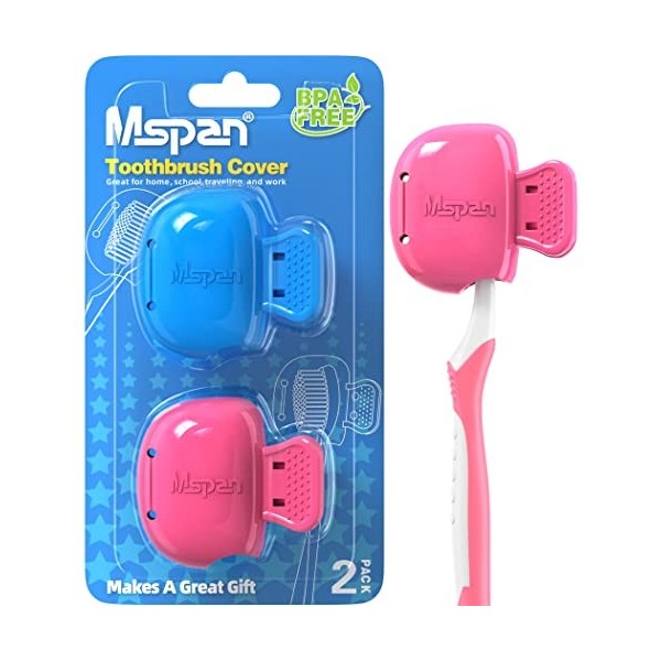 Mspan Clip de Protection pour Brosse à Dents: dosettes de tête de Brosse à Dents compatibles avec Oral-B Philips Colgate pour