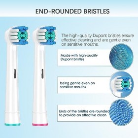 8 têtes de brosse de rechange Precision & Dual Clean compatibles avec la brosse à dents électrique OralB Vitality Pro, Fit Ge