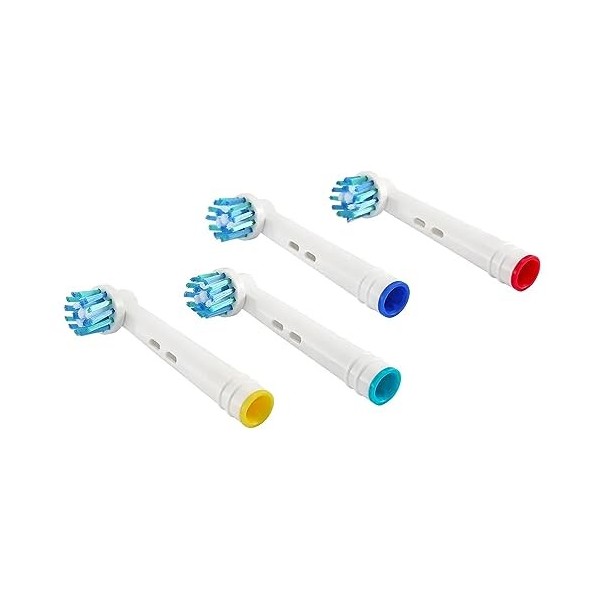 CrossAction Lot de 4 brossettes compatibles avec les brosses à dents électriques