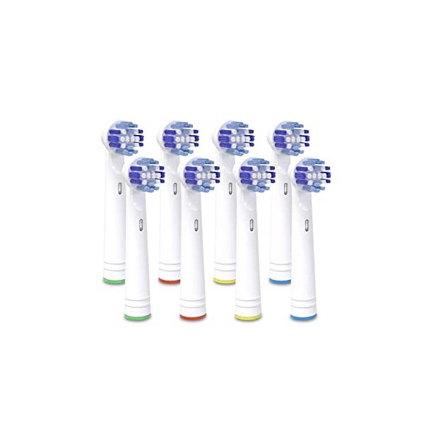 Lot de 8 têtes de brosse à dents électrique de rechange compatibles avec Oral B Professional Care | SmartSeries | Triumph | T