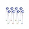 Lot de 8 têtes de brosse à dents électrique de rechange compatibles avec Oral B Professional Care | SmartSeries | Triumph | T