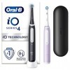 Oral-B IO 4 Lot de 2 brosses à dents électriques Noir et lavande 2 têtes de brosse à dents 1 étui de voyage conçu par Braun