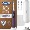 Oral-B iO8 Brosses à dents électriques pour adultes, cadeaux de Noël pour femme, lui, poignée connectée par application, 3 tê