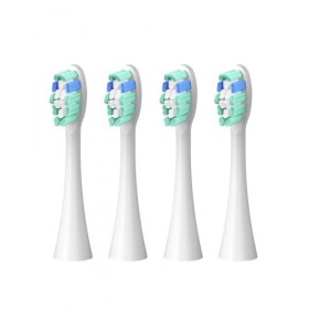COULAX WS-7005/WS-7007 Lot de 4 têtes de rechange pour brosse à dents électrique compatible avec WS-7005/WS-7007 Blanc 