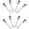 Brossettes de rechange Compatible avec Braun Oralb Dual Clean, Têtes de Rechange pour Brosse à Dents Electrique Oralb, 8 Pièc