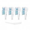 Lot de 4 brossettes de précision compatibles avec Oral-B CrossAction Power 1 