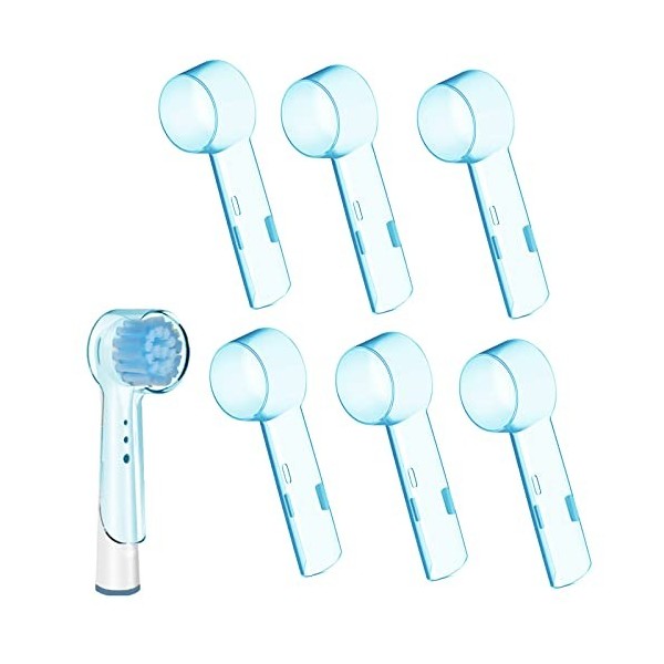 LeFeirr Lot de 6 housses de protection pour tête de brosse à dents électrique, anti-poussière, compatibles avec les têtes de 