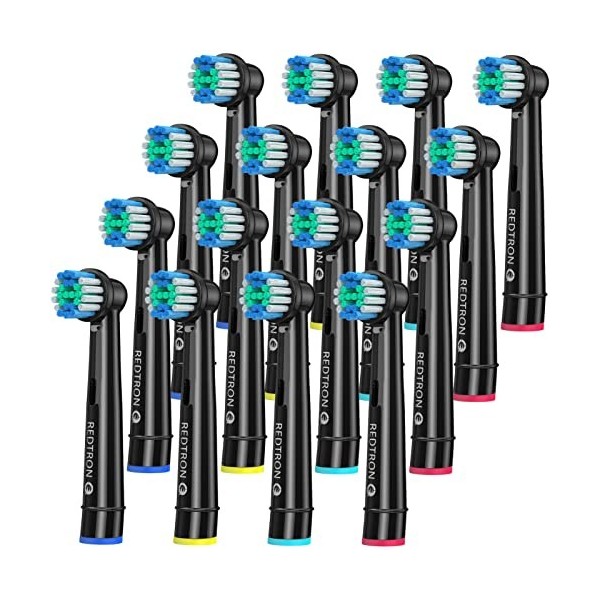 REDTRON Têtes de brosses de rechange pour Oral B 24 pièces , têtes de brosses à dents électriques pour un nettoyage de préci