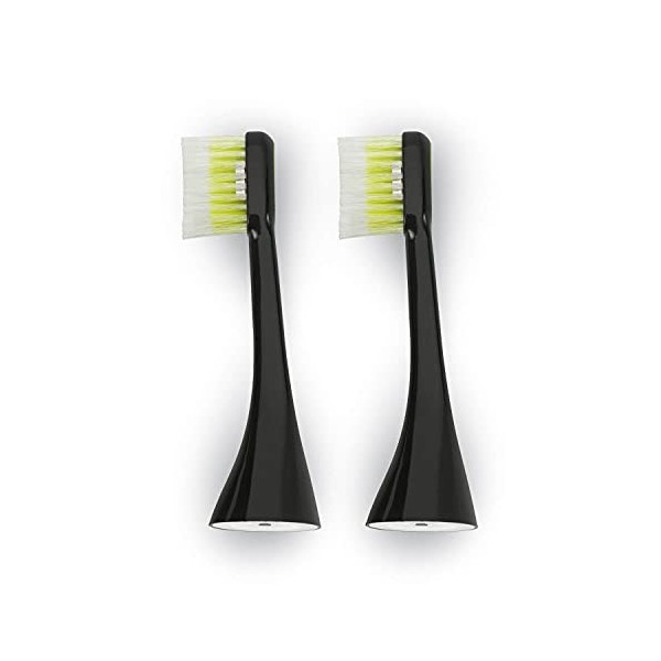 Brossettes ToothWave, Noir, Extra douces/Petites, 2 pièces