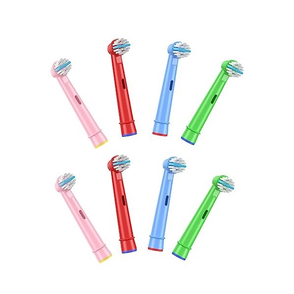 Lot de 8 pièces brosse à dents pour enfants pour Oralb, têtes de brosse à dents électrique compatible avec brosse à dents éle